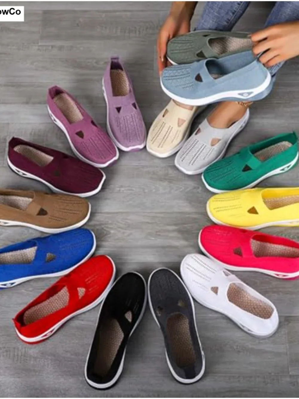Orthopedic Wide Width Slip on Walking Sneakers Non Slip Arch Support